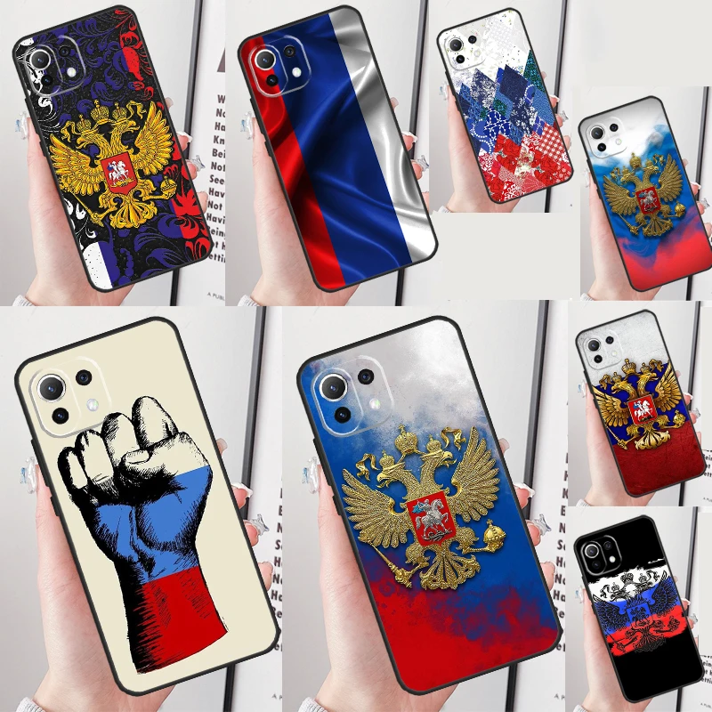 Rusijos Federacijos Vėliava Atveju POCO F3 F5 M5 M5s X5 X3 Pro F4 X4 GT Xiaomi 13 Ultra 13T 12T 11T Pro 12 Lite Dangtis